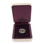 Isle of Man Queen Mother gold proof crown, 1900-1980, cased.