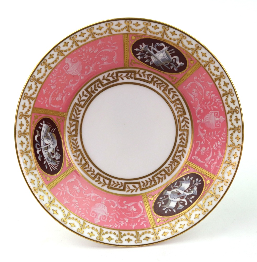 A Mintons pink ground coffee can and saucer, late 19th century, - Image 2 of 22