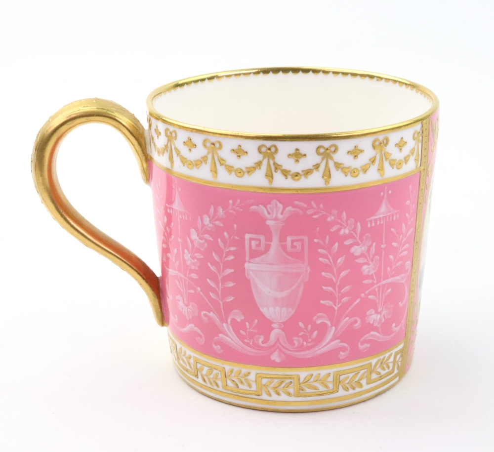 A Mintons pink ground coffee can and saucer, late 19th century, - Image 10 of 22