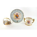 A Paragon china loving cup to Commemorate the Coronation of Elizabeth II, June 2nd, 1953, 12cm high,