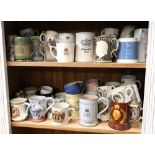 A collection of seventy two Edward VII - Elizabeth II Coronation mugs, beakers, cup and saucer,