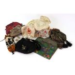 A collection of eleven ladies vintage pouches, bags and purses, some beaded,