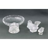 Lalique France - Nogent, a modern crystal bowl, the lobed circular dish,