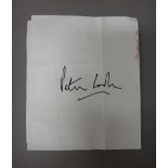 Peter Cook & Dudley Moore autographs, ca.