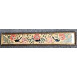 A 19th century Arts & Crafts crewel work valance in the manner of May Morris,