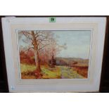 James Matthews (19th/20th century), Clandon Downs, Surrey, watercolour, signed and inscribed,