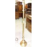 A 20th century brass standard lamp of fluted column, 155cm high. 5.