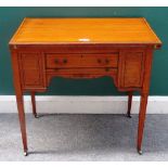 A satinwood games/drinks table,