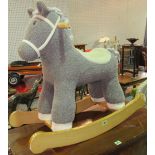 Little Bird Told Me; Bramble, a child's soft material rocking horse,