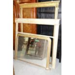 A Victorian framed arch top overmantel mirror, 116cm wide x 85cm high,