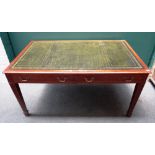 Maple; a mid-18th century style mahogany writing desk,