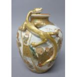 A Japanese Satsuma ovoid vase, Meiji period,