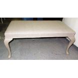 A 20th century rectangular footstool,