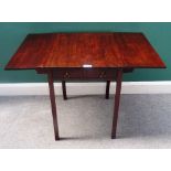 A mid-18th century mahogany drop flap occasional table,