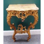 A small Louis XV style console, 19th century,