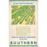 A pair of Railway 'Progress Posters' - 'Electrification', T.D.