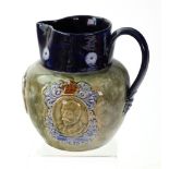 A Doulton brown stoneware jug, circa 191