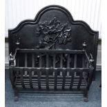 A reproduction cast iron fire basket, 60