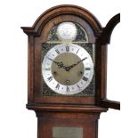 A light oak cased grandmother clock, cir