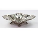 A late Victorian silver shaped oval frui