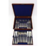 A late 19th century mahogany cased set o