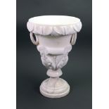 A carved and turned alabaster vase, afte