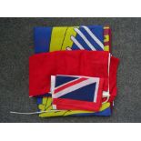 A quantity of international flags, 20th century, varying sizes,