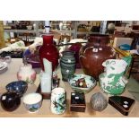 Ceramics, including; a quantity of 20th century Studio pottery vases,