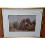 John Edmund Buckley (1824-1876), Elizabethan Manor House, watercolour, signed, 23cm x 35.5cm.