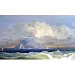 A group of seven 19th century watercolour seascapes and marine subjects,