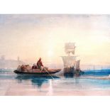 Follower of Henry Barlow Carter, Shipping scenes, a group of four watercolours with scratching out,