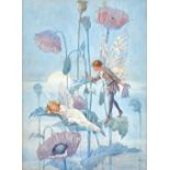 Margaret Tarrant (1888-1959), Poppies: flower fairies, watercolour, signed and dated 1921,