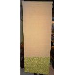 Blinds, comprising; a pair of hessian and William Morris fabric Roman blinds,