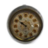 Ancrel: a circular gun metal and gilt metal mounted Strut timepiece, circa 1870,