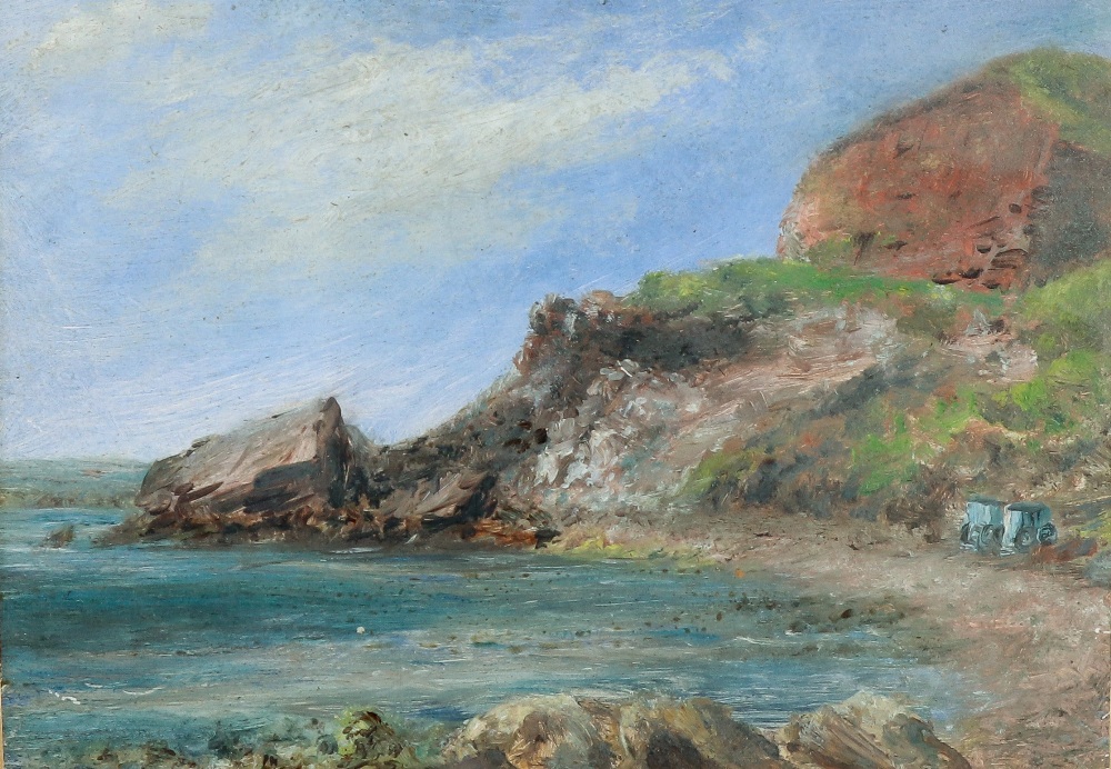 English School, 19th Century, Meadfoot Beach & Daddy Hole Rock, Devon,