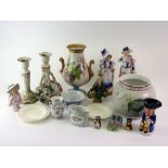 A collection of continental ceramics, mostly 19th century,