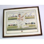 Terry Harrison, Robin Smith Hampshire and England, signed limited edition print No 224/495,
