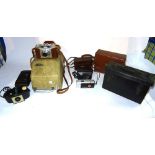 A quantity of photographic equipment, cameras and sundry.