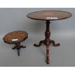 A mid-18th century style apprentice/diminutive inlaid occasional table, 19th century, 27cm diameter,