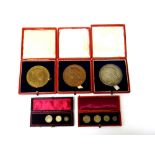 An Edward VII four coin Maundy set, 1902, with the original case, detailed Maundy Coin 1902,