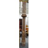 A pair of 19th century carved hardwood columns,