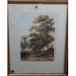 A group of five 19th century watercolours, including one attributed to Lionel Bicknell Constable,