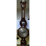 A George III mahogany wheel barometer by J & W LETTEY DUNSTER',