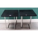 Porada Made in Italy, a pair of 20th century occasional tables