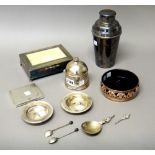 Silver and silver mounted wares, comprising; a string container,
