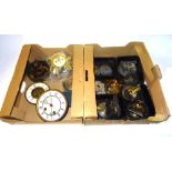 Horological interest; a quantity of clock movements and restoration parts, (qty).