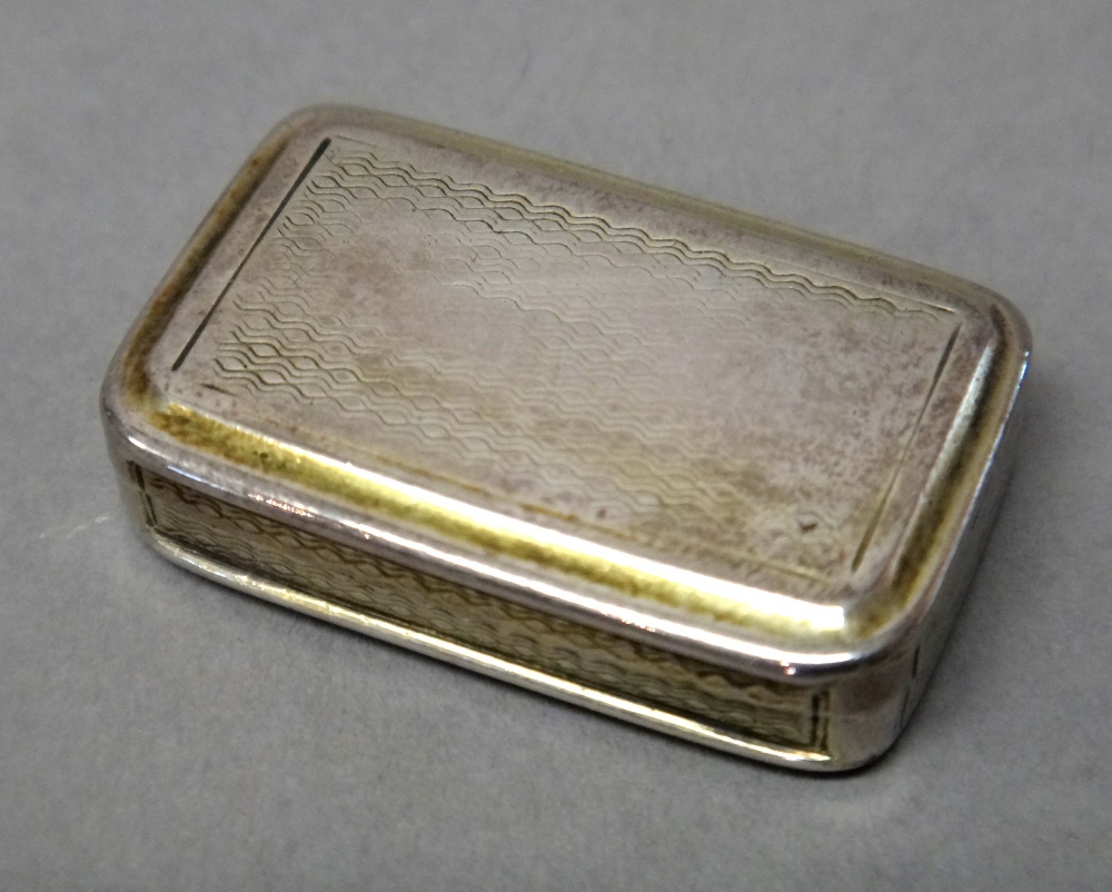 A George III silver rectangular vinaigrette, with a gilt floral and foliate pierced grille, - Image 2 of 4
