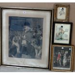 A group of assorted 18th and 19th century prints and engravings of mainly figurative and equestrian