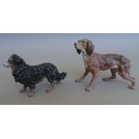 An Austrian cold painted bronze hound, early 20th century, 10cm high,