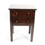 A Victorian mahogany side table, fitted